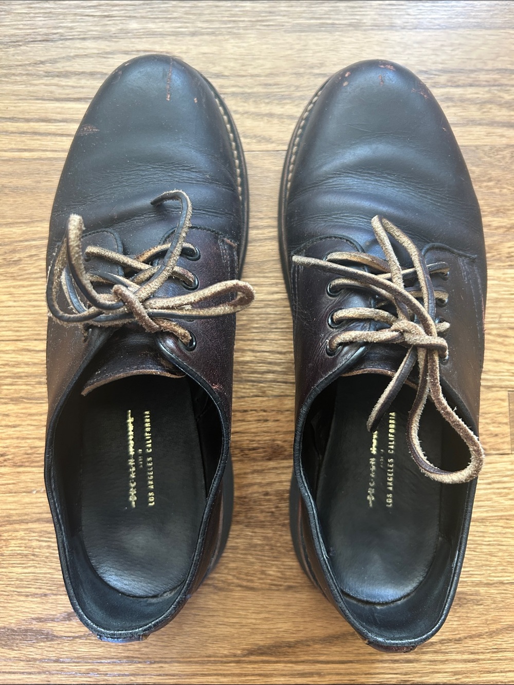 Men's Leather Derby Shoes in Dark Brown — Classic Lace-Up Oxford Style